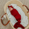 Cranberry Knit Swaddle Blanket from Copper Pearl