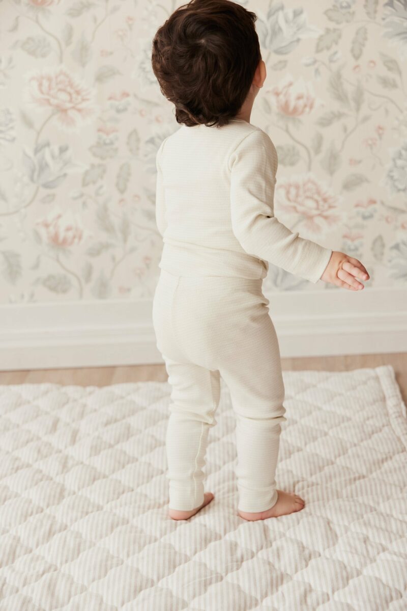 Organic Cotton Fine Rib Legging in Mist from Jamie Kay