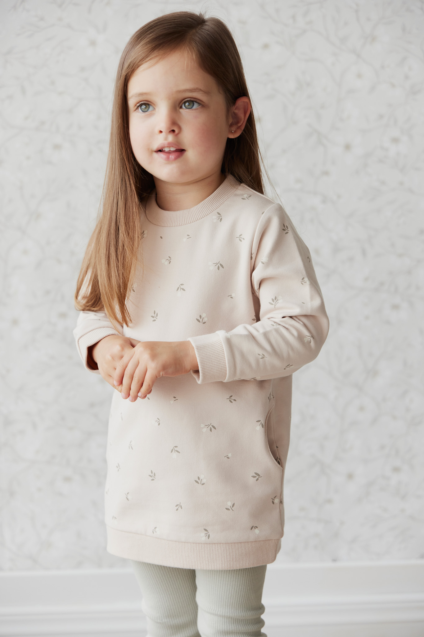 Jamie Kay Organic Cotton Katie Long Sweatshirt in Elenore Pink Tint
