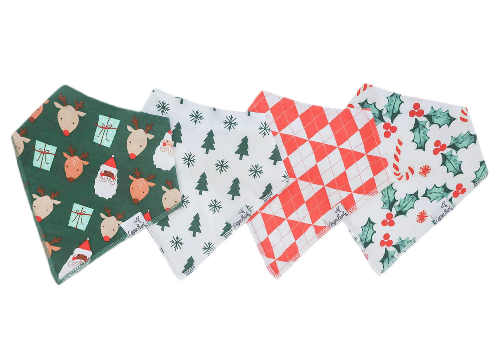 Copper Pearl Prancer Bandana Bib Set 4-Pack