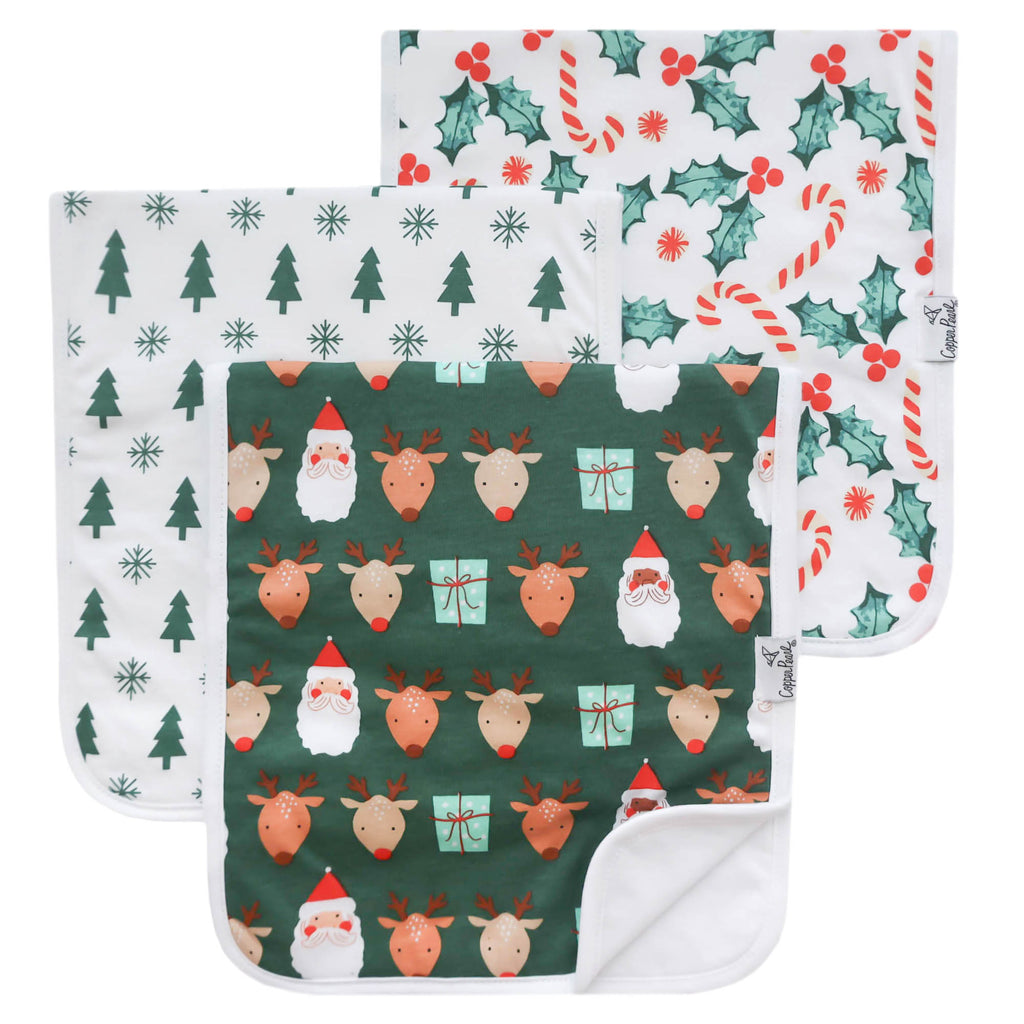 Copper Pearl Prancer Burp Cloth Set 3-Pack