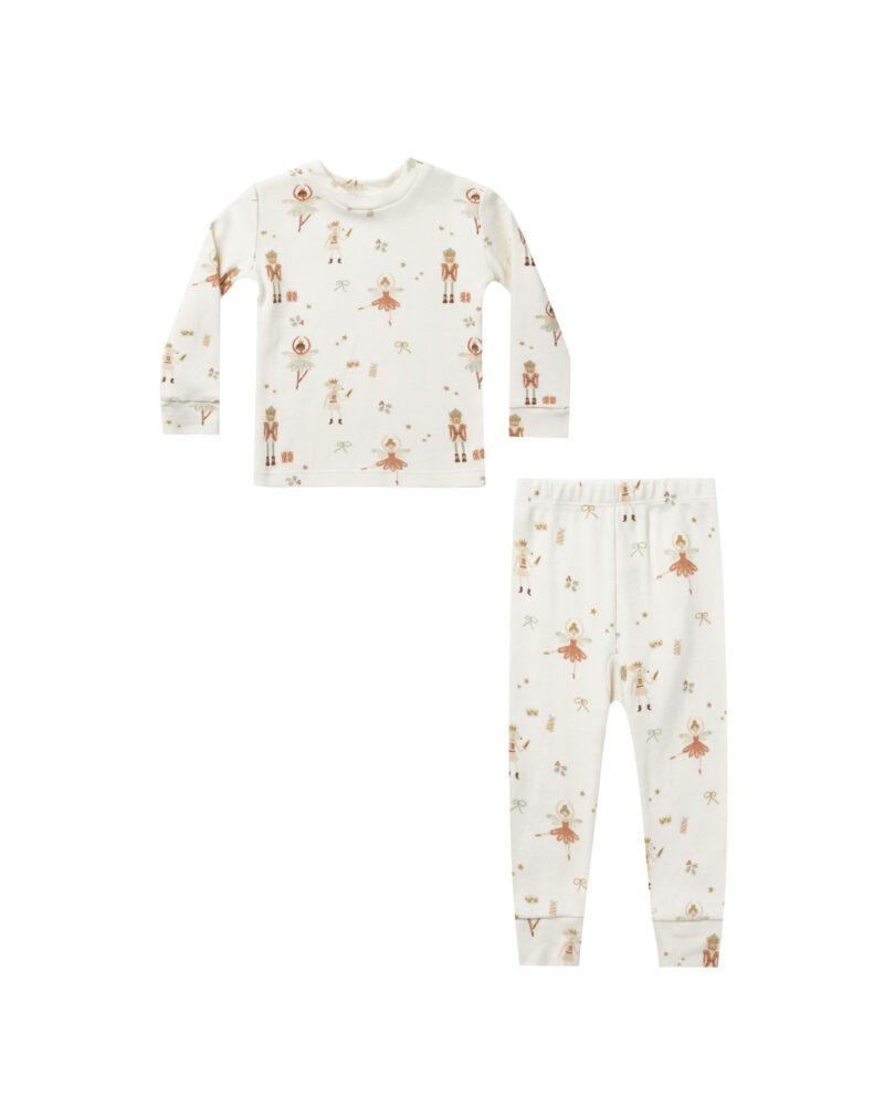 Rylee + Cru Organic Pajama Set In Nutcracker