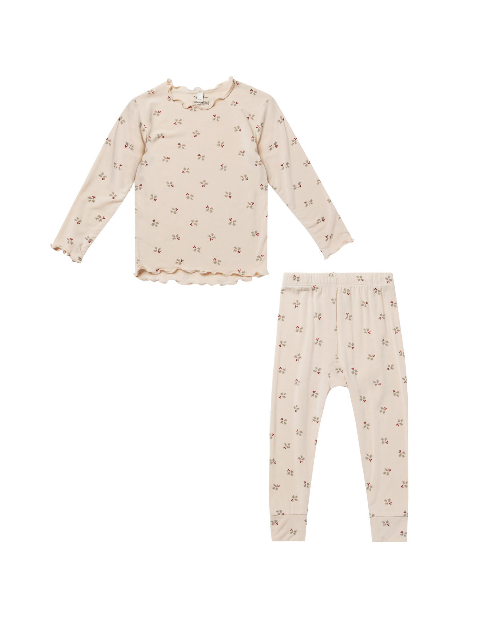 Rylee + Cru Modal Pajama Set In Holly Berry