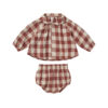 Rylee + Cru Nellie Set In Ruby Plaid