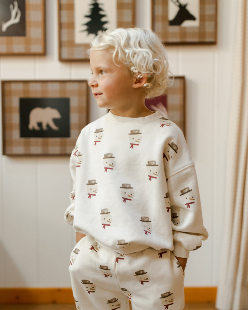 Relaxed Sweatshirt In Snowman from Rylee + Cru