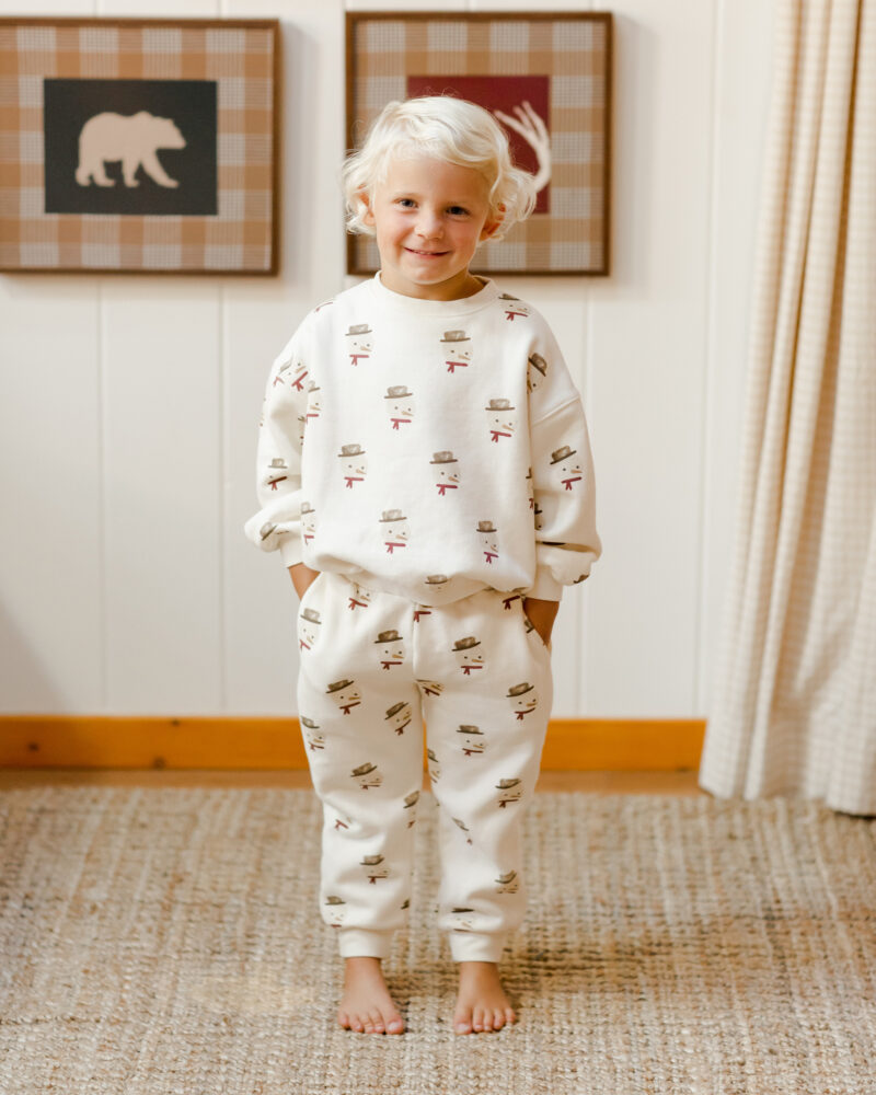 Jogger Pant In Snowman from Rylee + Cru