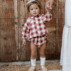 Nellie Set In Ruby Plaid from Rylee + Cru