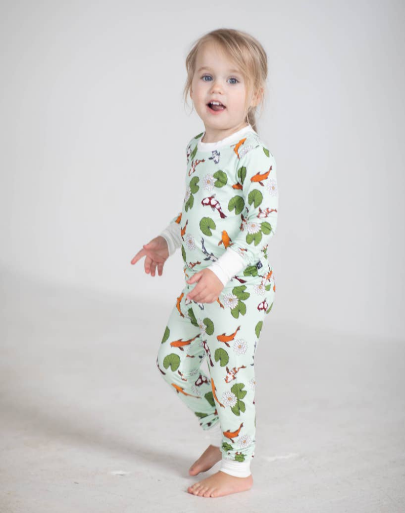 Peregrine Kidswear Koi Pond Two-Piece Bamboo Viscose Pajamas