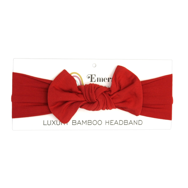 Emerson and Friends Fire Engine Red Christmas Bamboo Baby Headband