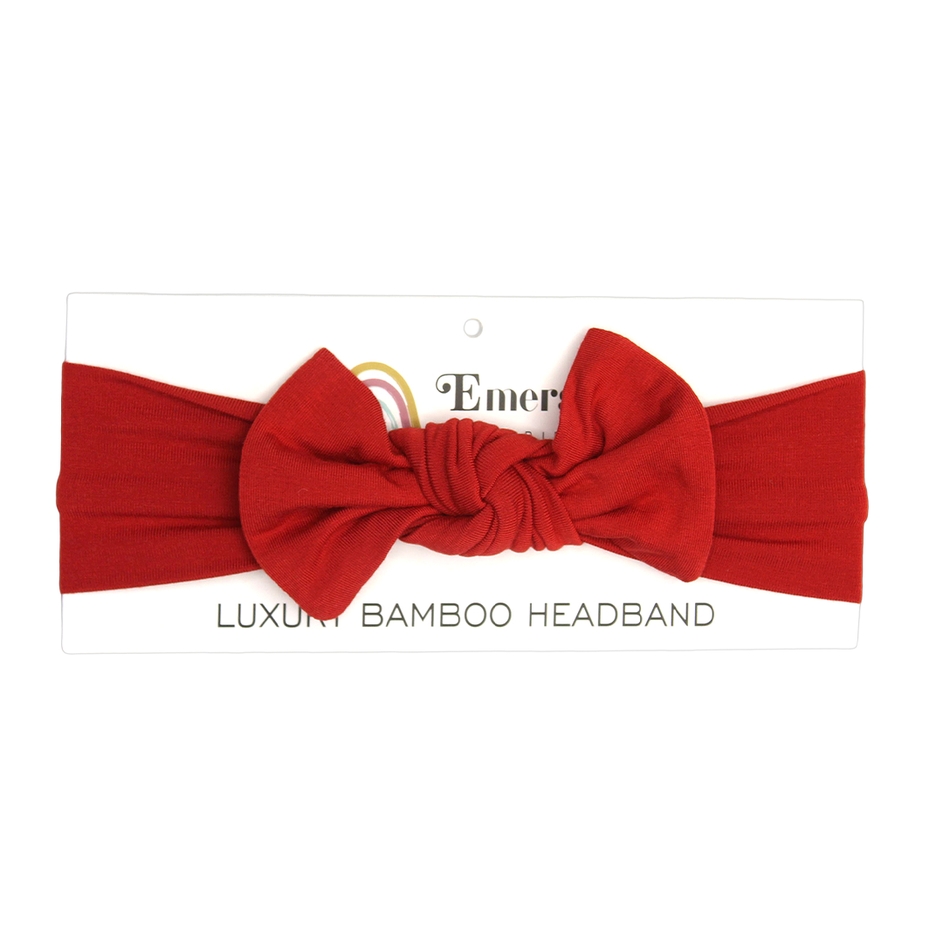 Emerson and Friends Fire Engine Red Christmas Bamboo Baby Headband