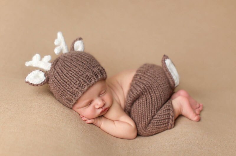 The Blueberry Hill Hartley Deer Newborn Hat and Pant Set