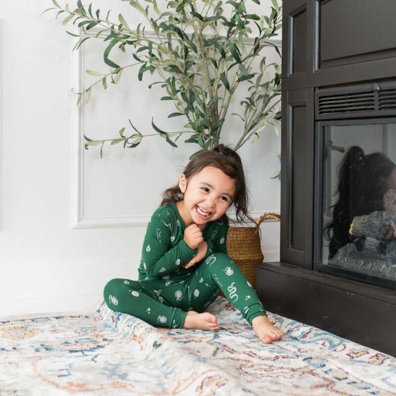 Kyte BABY Long Sleeve Pajamas in Slytherin