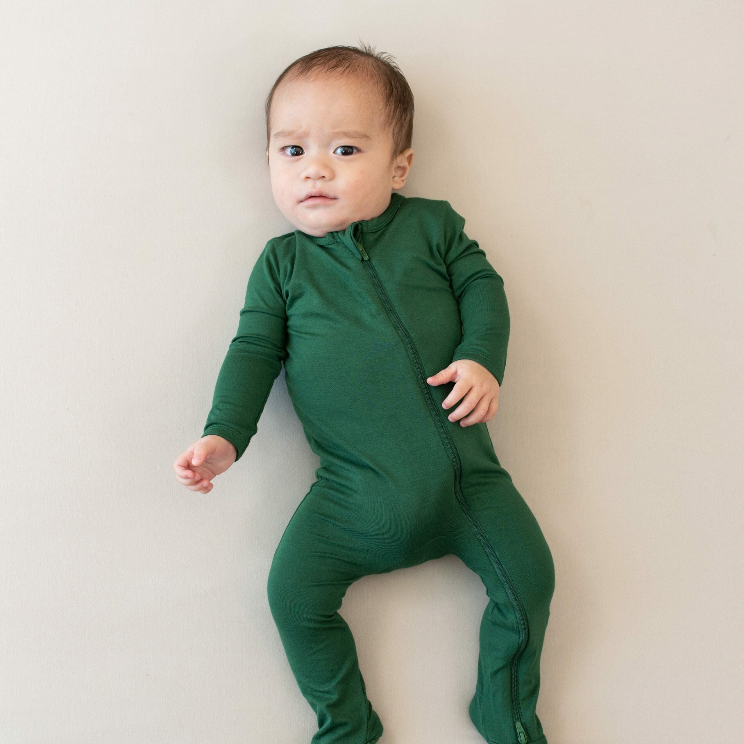 Kyte BABY Zippered Footie in Forest