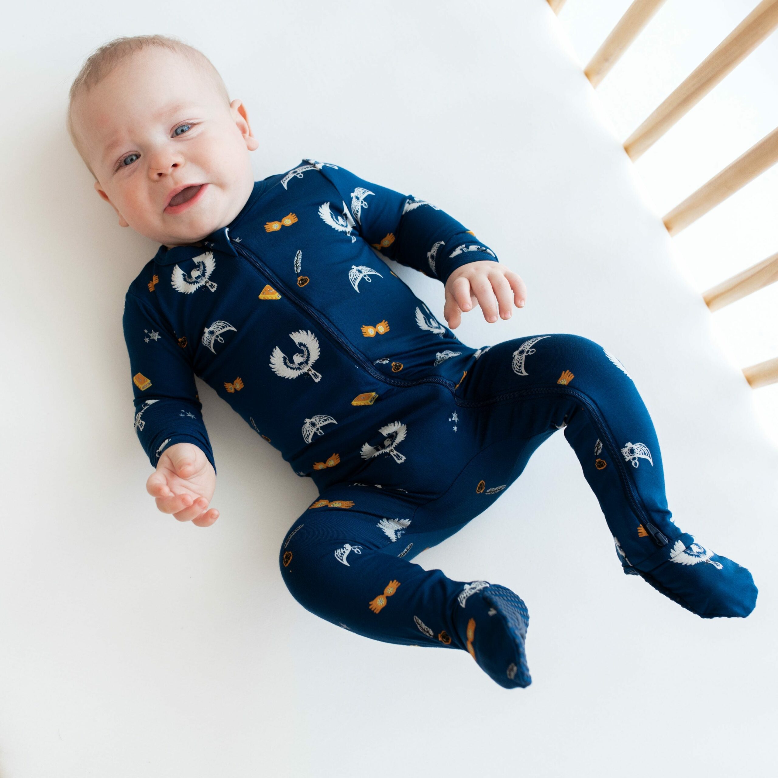 Kyte BABY Zippered Footie in Ravenclaw