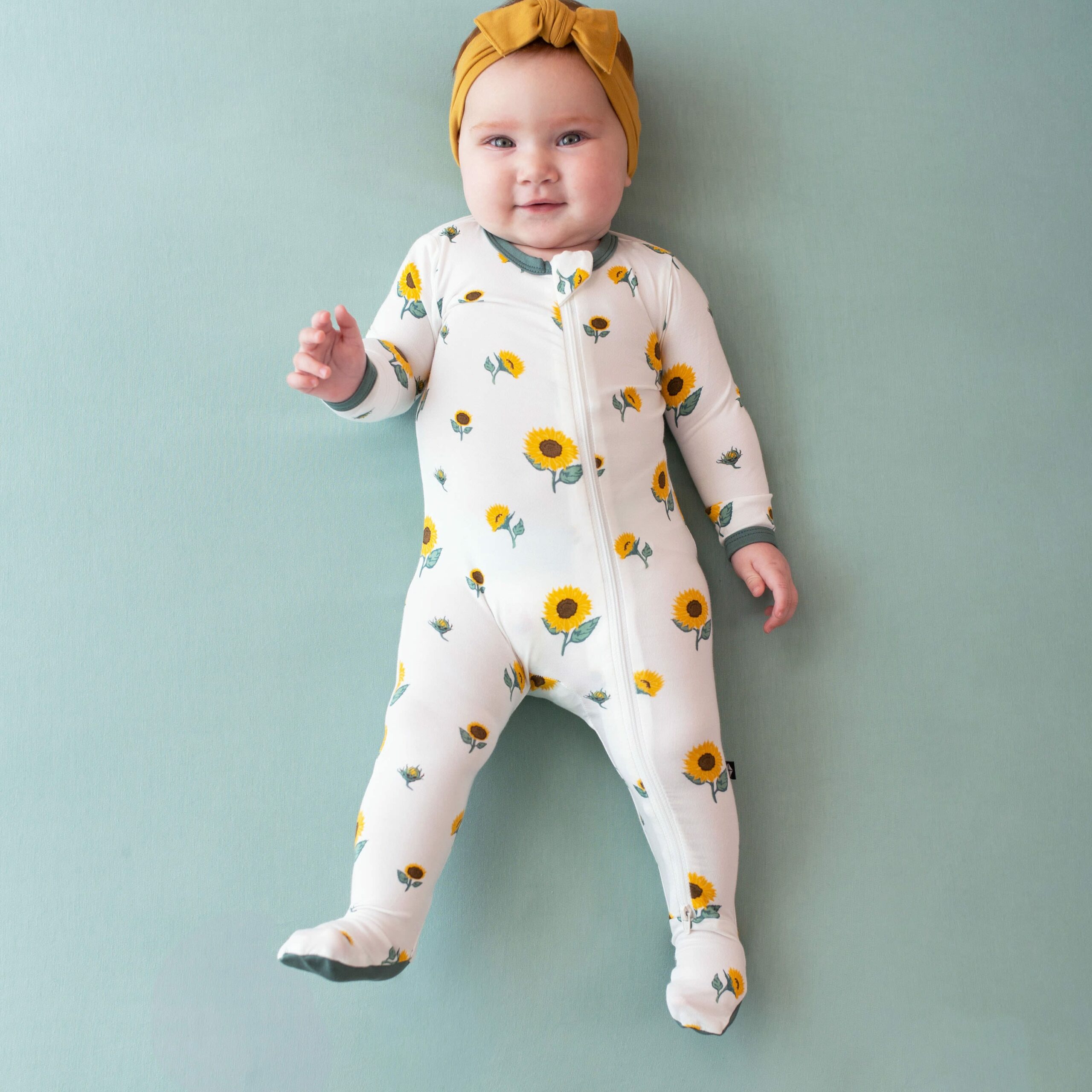 Kyte BABY Zippered Footie in Sunflower 