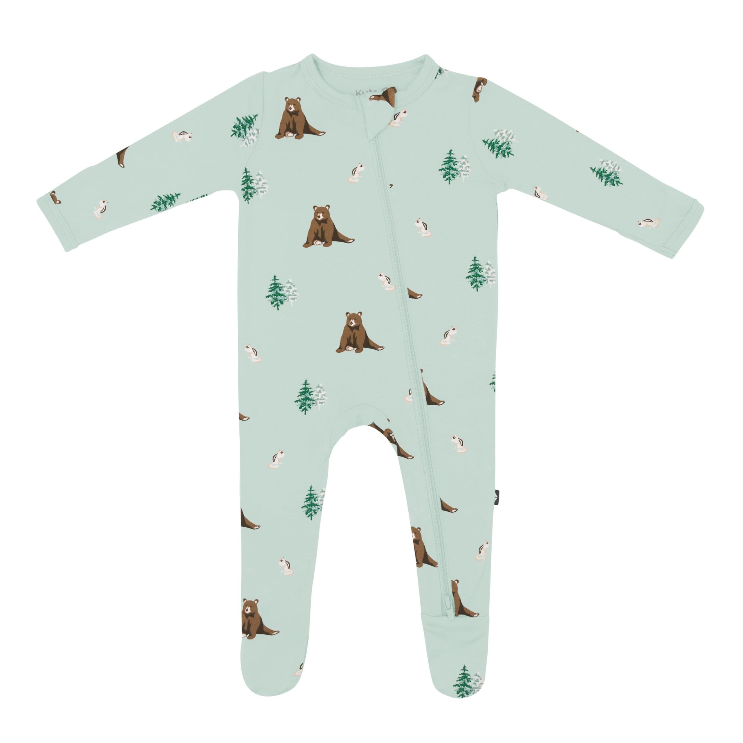 thumbnail image 2 of KYTE BABY Footie Pajamas - Bamboo Rayon Zip-Up Sleepers With Dual Zipper (Newborn To 24 Months) 2 of 14