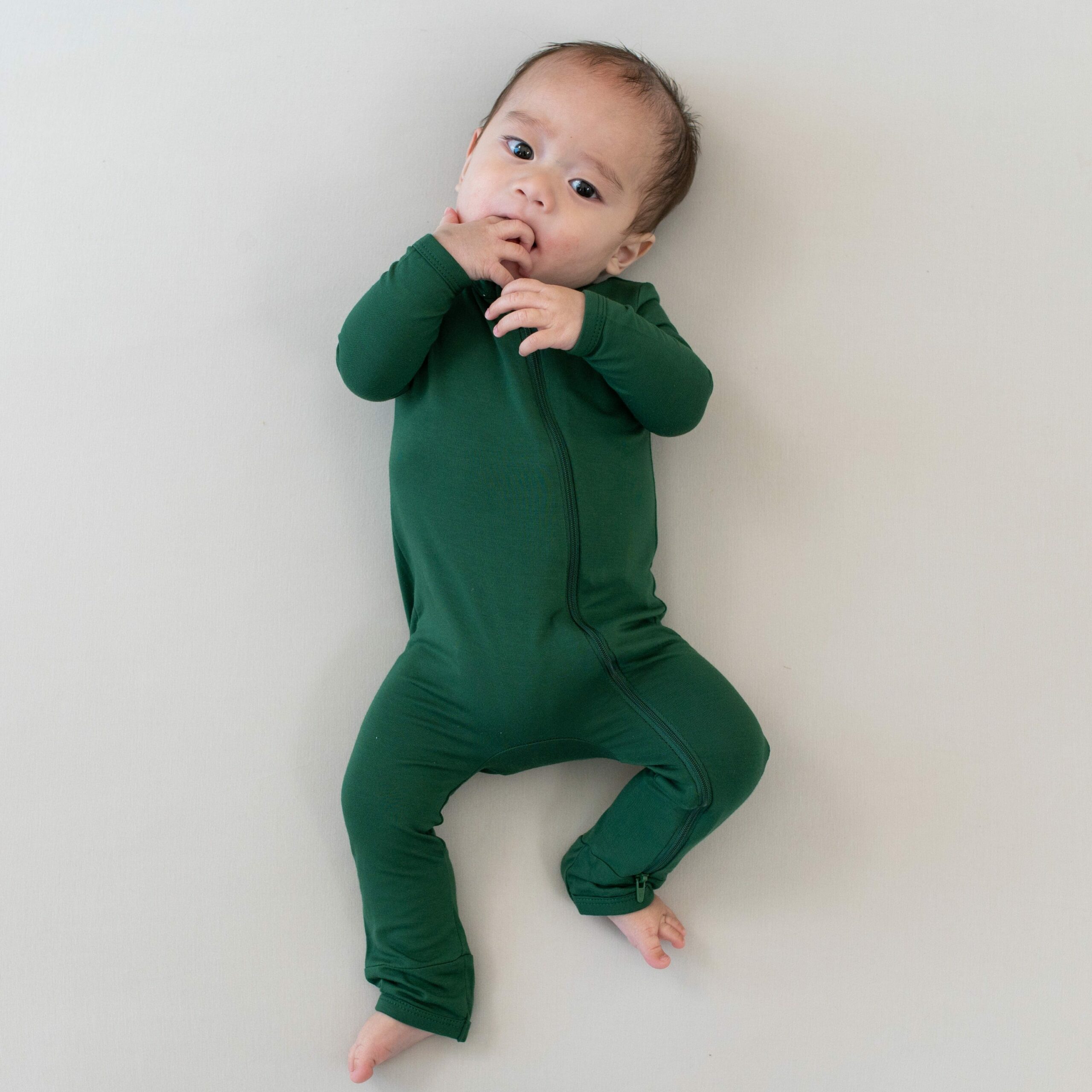 Kyte BABY Zippered Romper in Forest