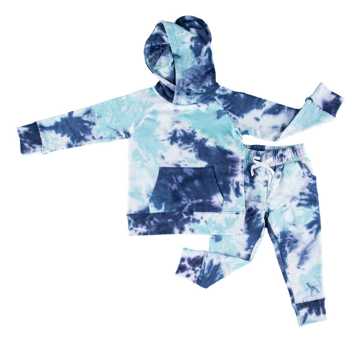 Birdie Bean Navy/Aruba Tie-Dye Jogger Set