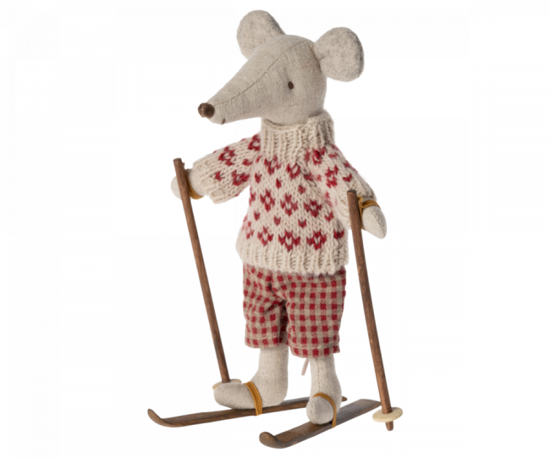 Ski And Ski Poles For Mum & Dad Mouse made by Maileg