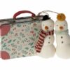 Maileg Snowman Ornaments In Metal Suitcase