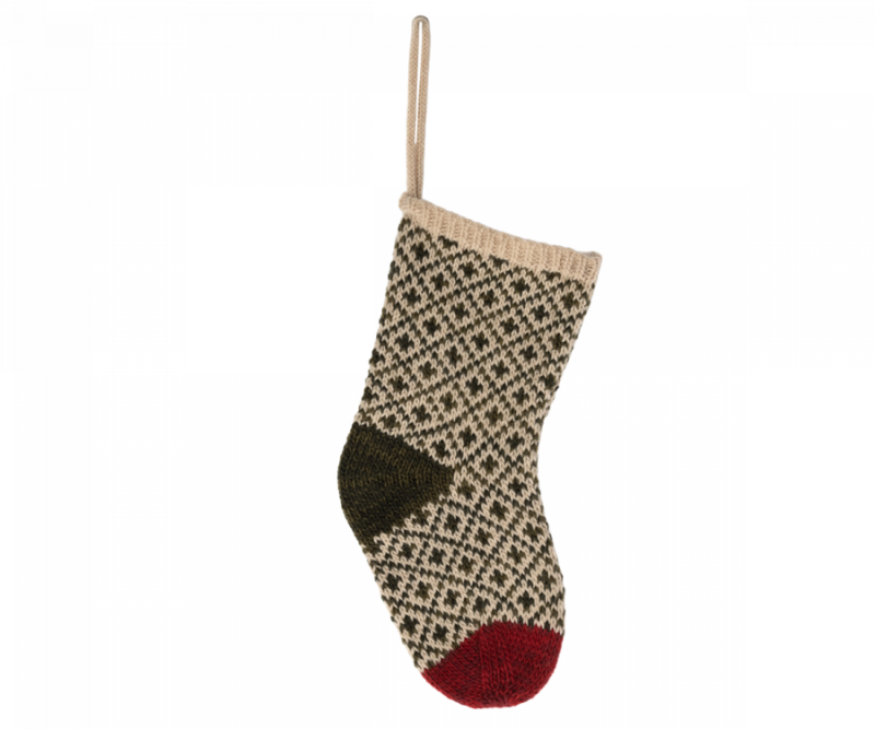 Maileg Christmas Stocking in Winter Green