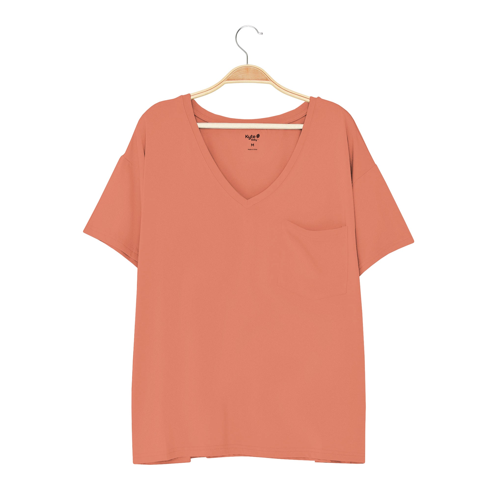 Kyte BABY Women’s Relaxed Fit V-Neck in Sienna