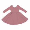 Kyte BABY Long Sleeve Twirl Dress in Dusty Rose