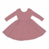 Kyte BABY Long Sleeve Twirl Dress in Dusty Rose