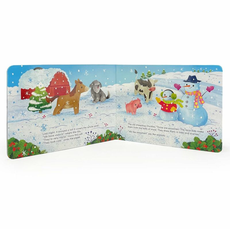 First Christmas on the Farm Holiday Board Book made by Cottage Door Press