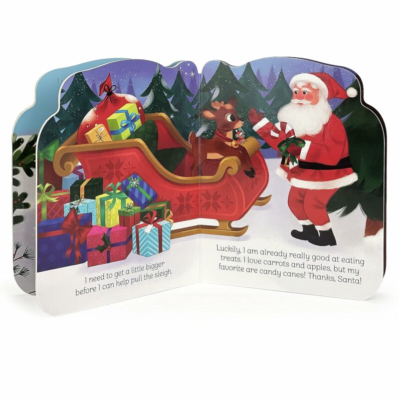 A Little Reindeer Shaped Board Book from Cottage Door Press