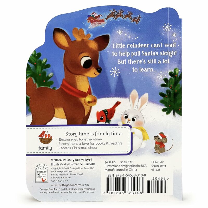 Cottage Door Press A Little Reindeer Shaped Board Book Children's Books