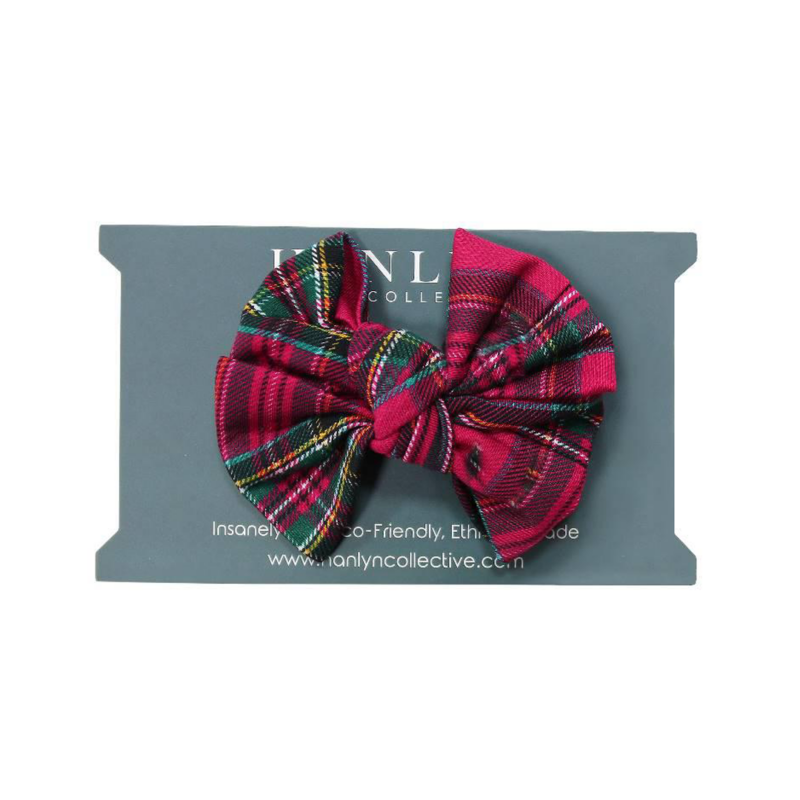 Hanlyn Collective Hanlyn Holiday Plaid Clip Bow