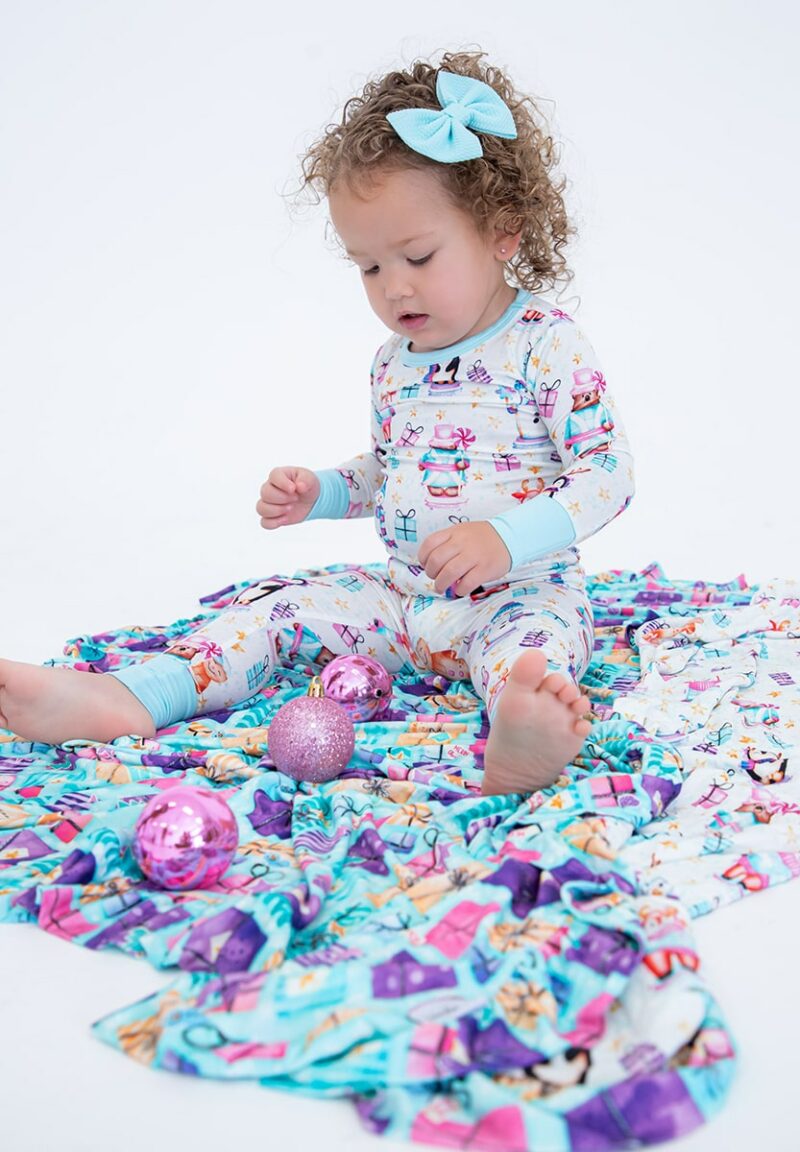 Mariah & Fritz Ruffled Bamboo Viscose Toddler Birdie Blanket made by Birdie Bean