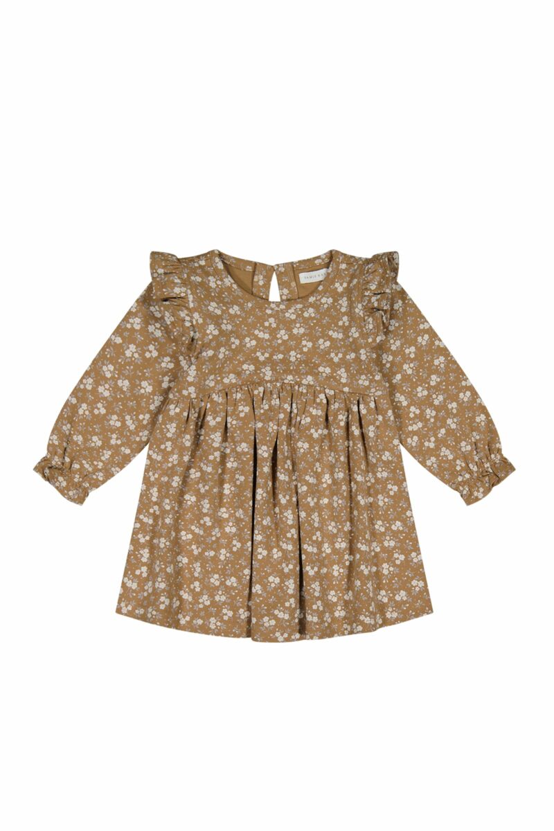 Jamie Kay Organic Cotton Frankie Dress in Rosalie Field Caramel