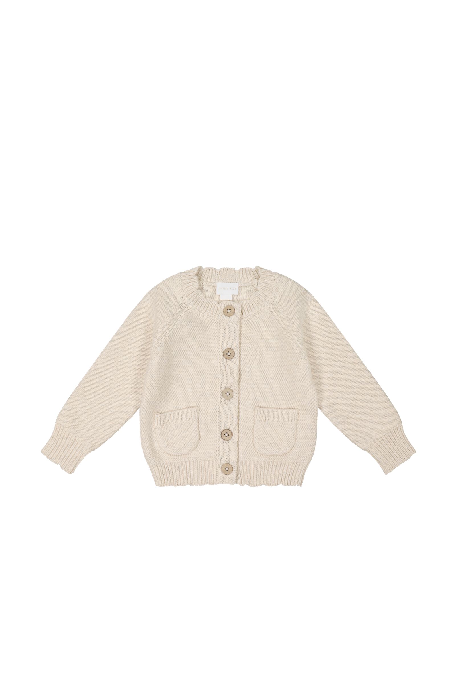 Jamie Kay Zoe Cardigan in Light Oatmeal Marle