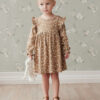 Organic Cotton Frankie Dress in Rosalie Field Caramel from Jamie Kay