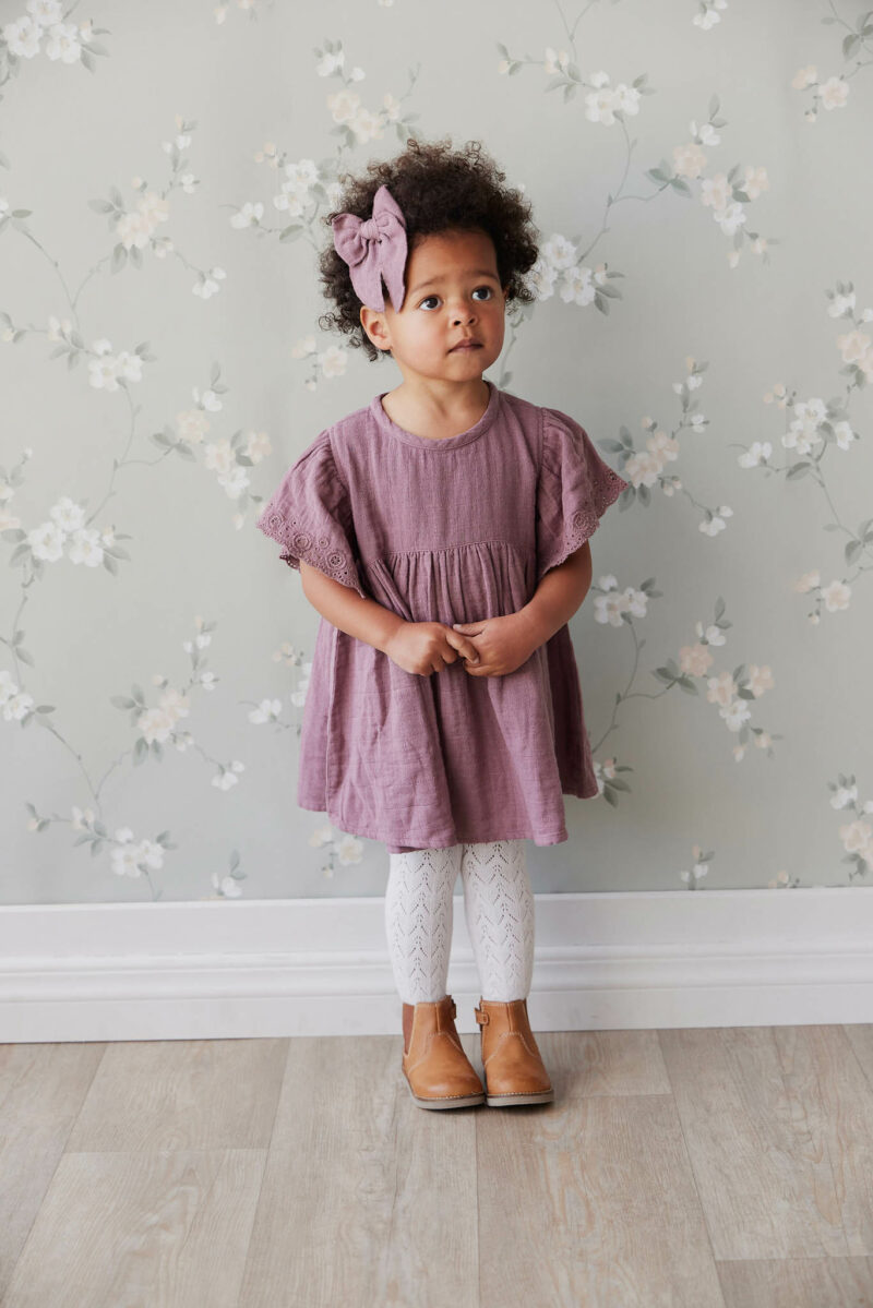 Organic Cotton Muslin Phillipa Dress in Twilight from Jamie Kay