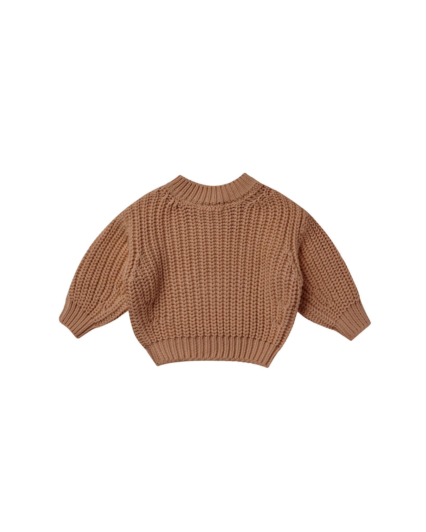 Quincy Mae Chunky Knit Sweater In Cinnamon