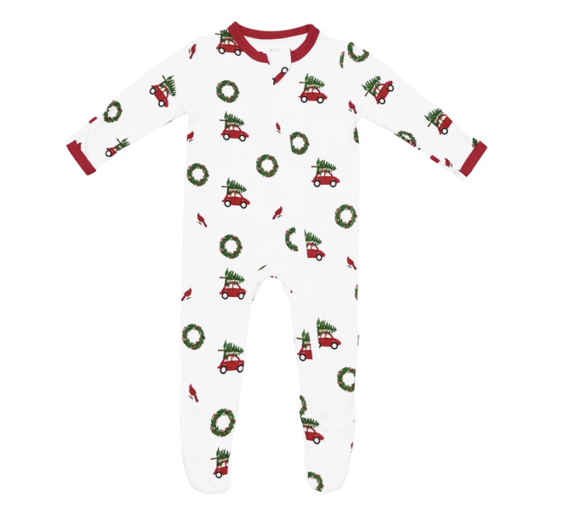 Kyte BABY Zippered Footie In Wreath