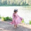 Long Sleeve Twirl Dress in Dusty Rose from Kyte BABY