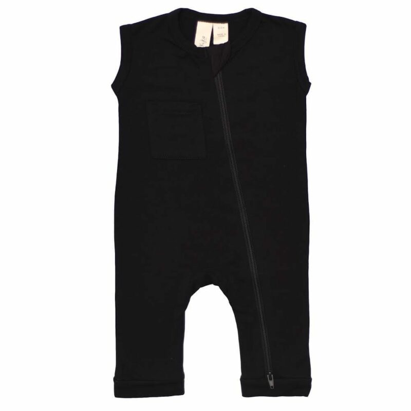 Kyte BABY Zippered Sleeveless Romper in Midnight