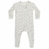 Rylee + Cru Modal Footed Sleeper in Blue Ditsy