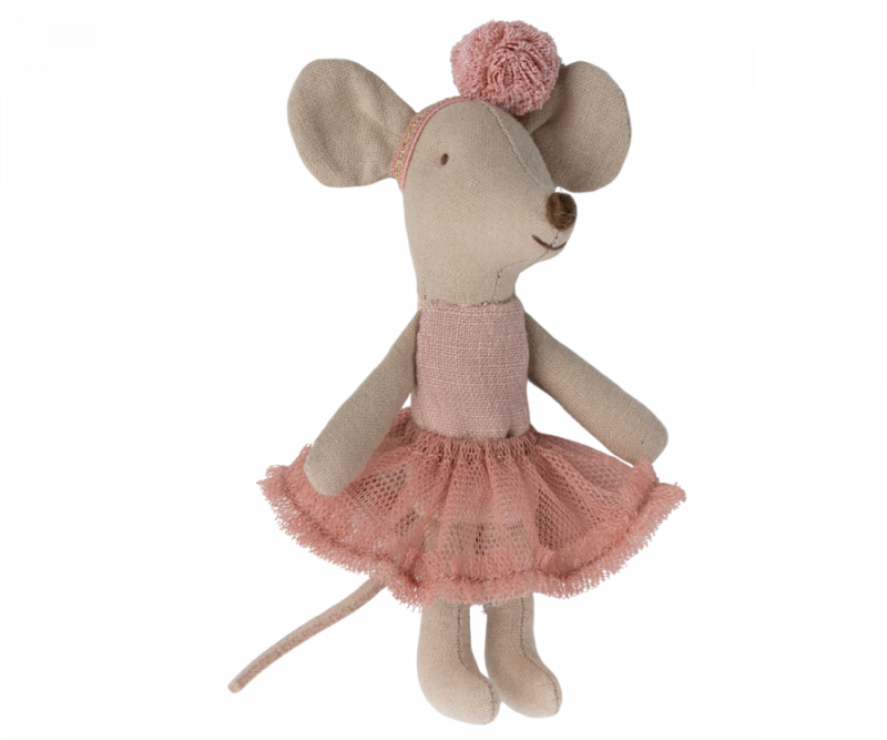 Maileg Ballerina Mouse Little Sister in Rose