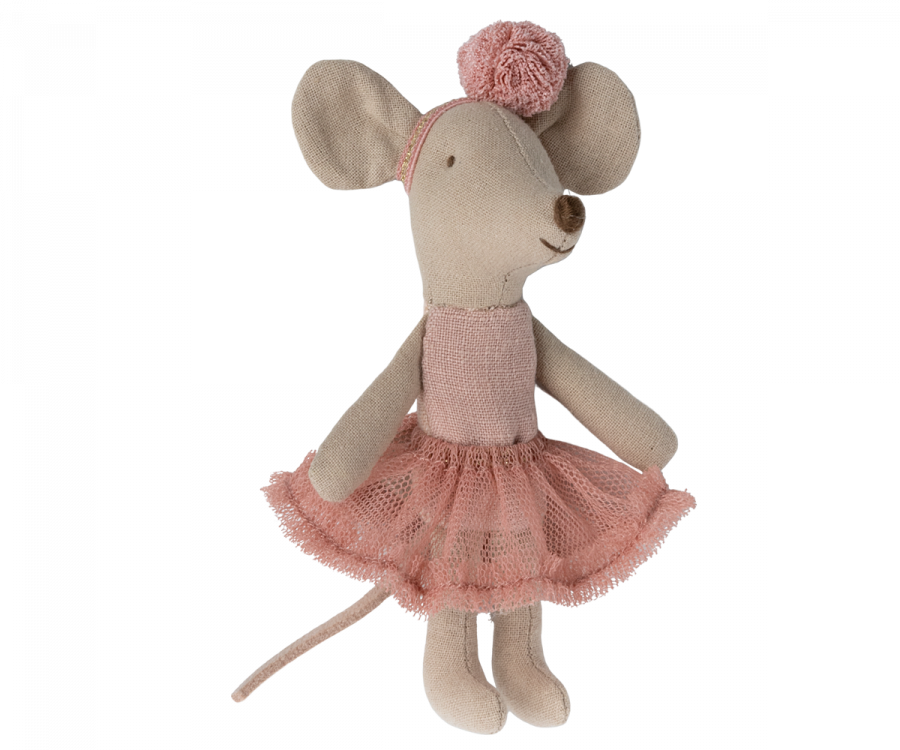 Maileg Ballerina Mouse Little Sister in Rose