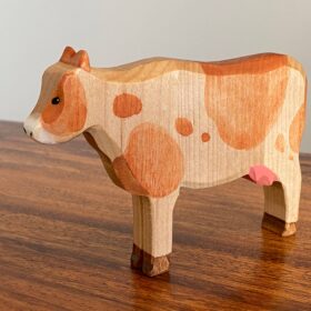 PoppyBaby Co Cow Wooden Figure