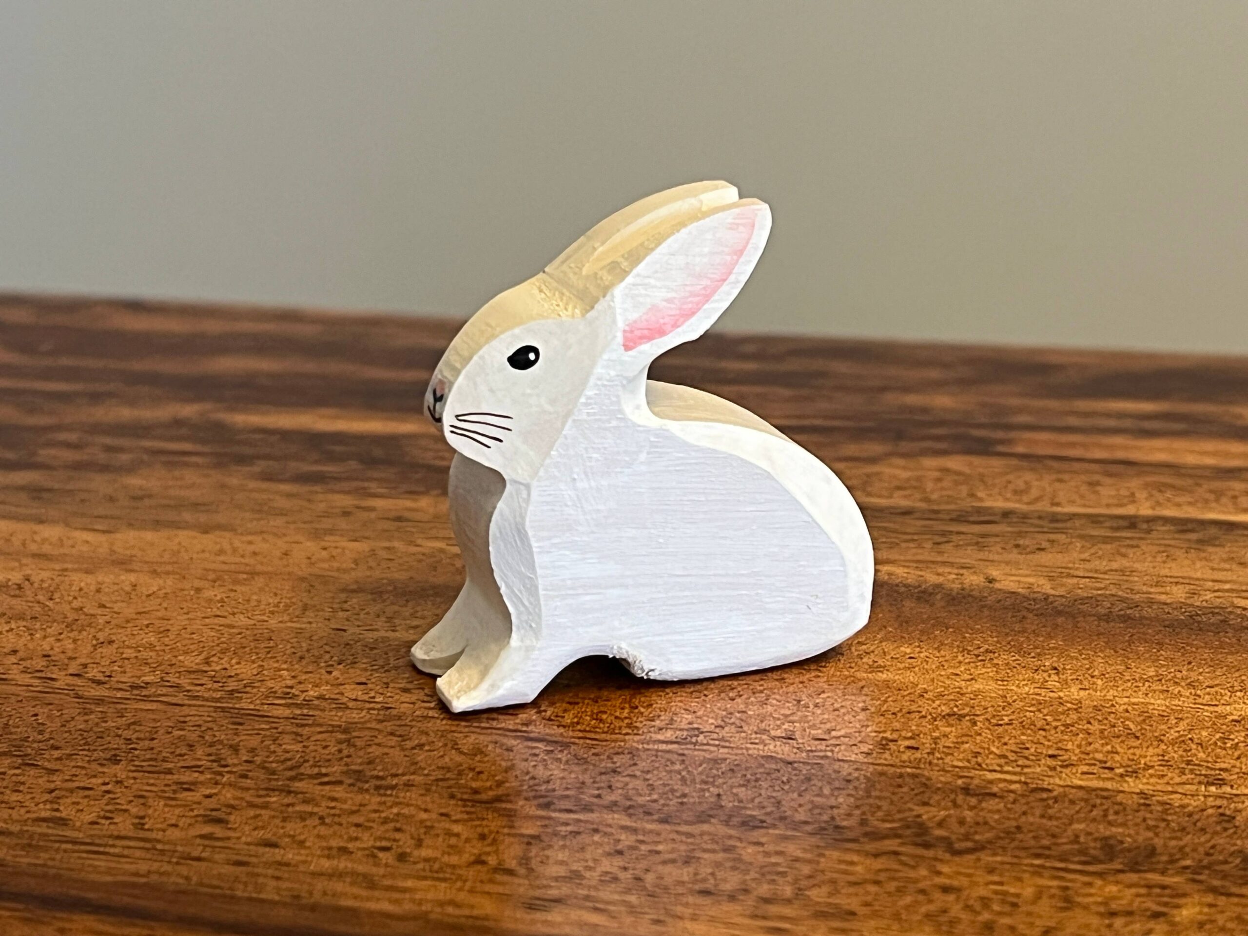 PoppyBaby Co White Rabbit Wooden Figure