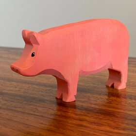 PoppyBaby Co Pig Wooden Figure