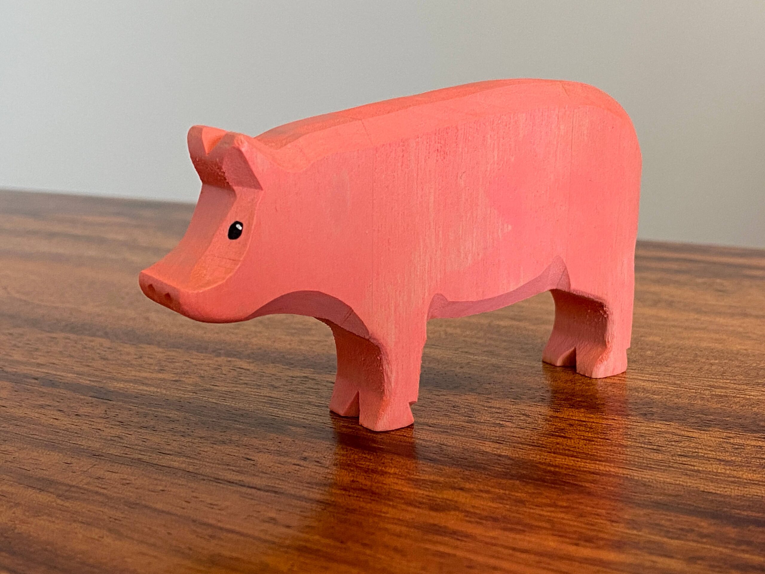 PoppyBaby Co Pig Wooden Figure