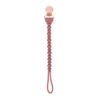 Itzy Ritzy Sweetie Strap Silicone One-Piece Pacifier Clips in Rosewood Beaded