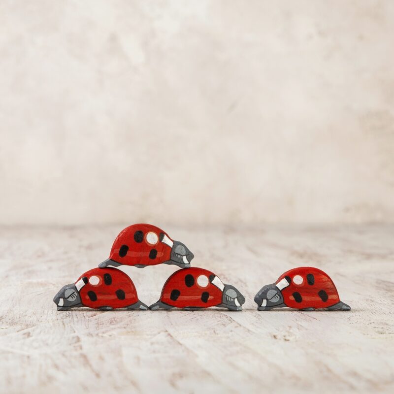 Ladybug Wooden Figurine from Wooden Caterpillar Toys